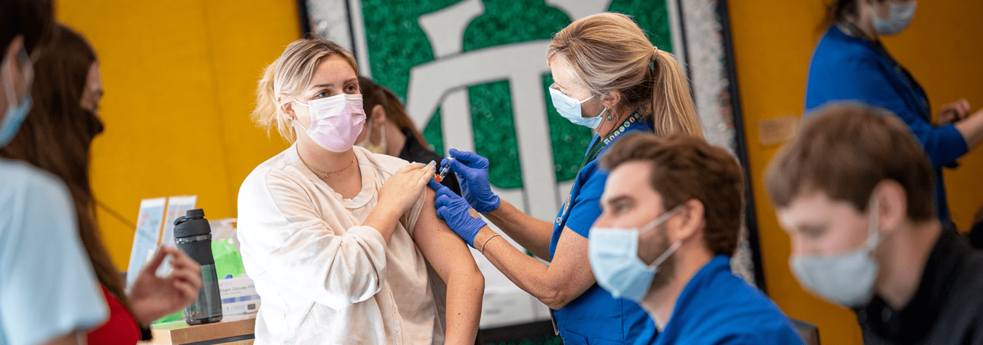 Tulane Health Center giving vaccines to students