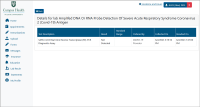 Screenshot of webpage with individual lab result details Screenshot of webpage with individual lab result details