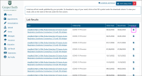 Screenshot of Lab Results page, with the PDF icon highlighted, which is located at the right-most end of each lab result entry under the "Download" column Screenshot of Lab Results page, with the PDF icon highlighted, which is located at the right-most end of each lab result entry under the "Download" column