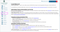 Screenshot of Patient Portal homepage, with the "Forms" button highlighted on the navigation menu Screenshot of Patient Portal homepage, with the "Forms" button highlighted on the navigation menu