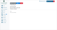 Screenshot of new page with opened message