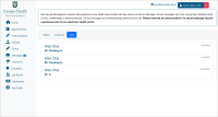 Screenshot of sent messages page
